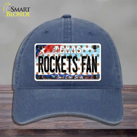 Rockets Fan Texas Novelty License Plate Hat Unconstructed Cotton / Navy