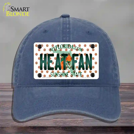 Heat Fan Florida Novelty License Plate Hat Unconstructed Cotton / Navy