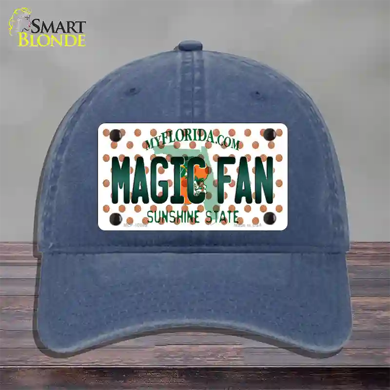 Magic Fan Florida Novelty License Plate Hat Unconstructed Cotton / Navy