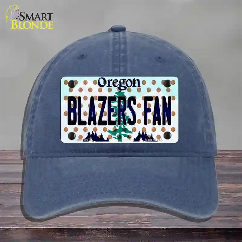 Blazers Fan Oregon Novelty License Plate Hat Unconstructed Cotton / Navy