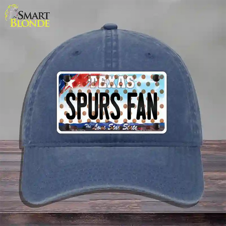 Spurs Fan Texas Novelty License Plate Hat Unconstructed Cotton / Navy