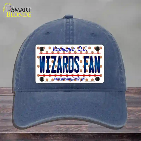 Wizards Fan Washington DC Novelty License Plate Hat Unconstructed Cotton / Navy