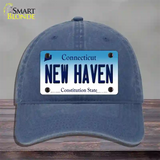 New Haven Connecticut Novelty License Plate Hat Unconstructed Cotton / Navy