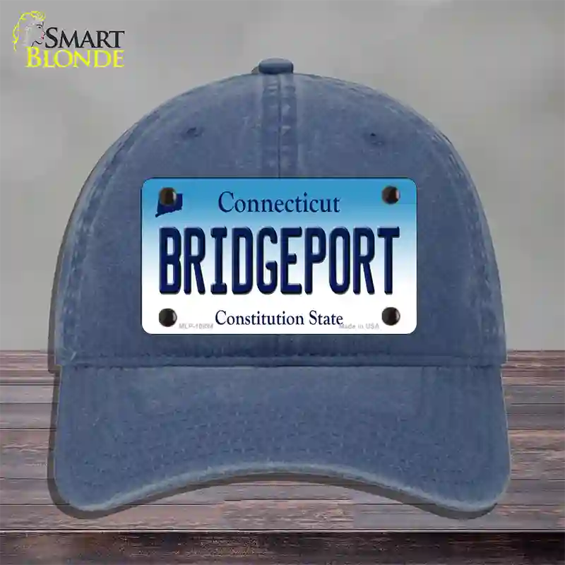 Bridgeport Connecticut Novelty License Plate Hat Unconstructed Cotton / Navy