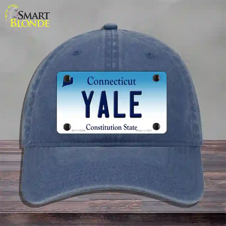 Yale Connecticut Novelty License Plate Hat Unconstructed Cotton / Navy