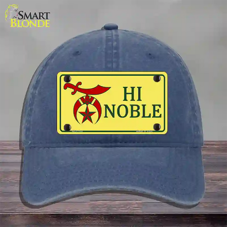 High Noble Novelty License Plate Hat Unconstructed Cotton / Navy