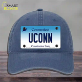 UConn Connecticut Novelty License Plate Hat Unconstructed Cotton / Navy