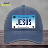 Jesus Connecticut Novelty License Plate Hat Unconstructed Cotton / Navy