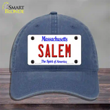 Salem Massachusetts Novelty License Plate Hat Unconstructed Cotton / Navy