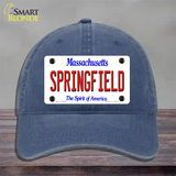 Springfield Massachusetts Novelty License Plate Hat Unconstructed Cotton / Navy