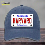 Harvard Massachusetts Novelty License Plate Hat Unconstructed Cotton / Navy