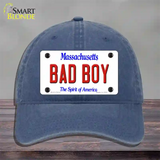 Bad Boy Massachusetts Novelty License Plate Hat Unconstructed Cotton / Navy