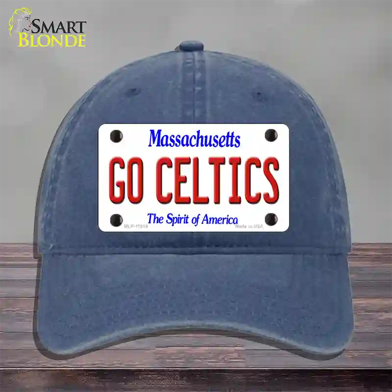 Go Celtics Massachusetts Novelty License Plate Hat Unconstructed Cotton / Navy