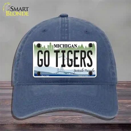 Go Tigers Michigan Novelty License Plate Hat Unconstructed Cotton / Navy