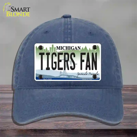 Tigers Fans Michigan Novelty License Plate Hat Unconstructed Cotton / Navy