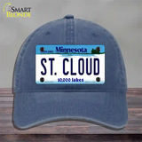 St Cloud Minnesota State Novelty License Plate Hat Unconstructed Cotton / Navy