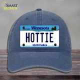 Hottie Minnesota State Novelty License Plate Hat Unconstructed Cotton / Navy