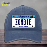 Zombie Minnesota State Novelty License Plate Hat Unconstructed Cotton / Navy