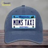 Moms Taxi Minnesota State Novelty License Plate Hat Unconstructed Cotton / Navy