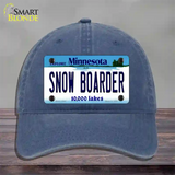 Snow Boarder Minnesota State Novelty License Plate Hat Unconstructed Cotton / Navy