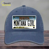 Montana Girl State Novelty License Plate Hat Unconstructed Cotton / Navy