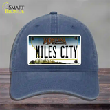 Miles City Montana State Novelty License Plate Hat Unconstructed Cotton / Navy