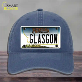 Glasgow Montana State Novelty License Plate Hat Unconstructed Cotton / Navy