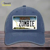 Zombie Montana State Novelty License Plate Hat Unconstructed Cotton / Navy