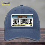 Snow Boarder Montana State Novelty License Plate Hat Unconstructed Cotton / Navy