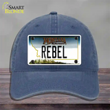 Rebel Montana State Novelty License Plate Hat Unconstructed Cotton / Navy