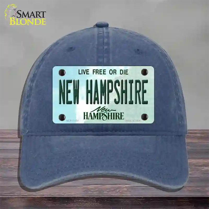 New Hampshire State Novelty License Plate Hat Unconstructed Cotton / Navy