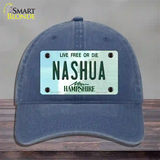 Nashua New Hampshire State Novelty License Plate Hat Unconstructed Cotton / Navy