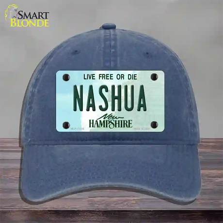 Nashua New Hampshire State Novelty License Plate Hat Unconstructed Cotton / Navy