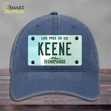 Keene New Hampshire State Novelty License Plate Hat Unconstructed Cotton / Navy