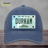 Durham New Hampshire State Novelty License Plate Hat Unconstructed Cotton / Navy