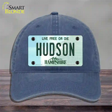 Hudson New Hampshire State Novelty License Plate Hat Unconstructed Cotton / Navy