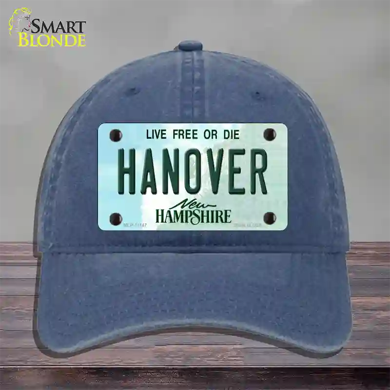 Hanover New Hampshire State Novelty License Plate Hat Unconstructed Cotton / Navy