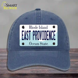 East Providence Rhode Island State Novelty License Plate Hat Unconstructed Cotton / Navy