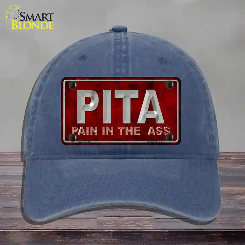 Pain In The Ass Novelty License Plate Hat Unconstructed Cotton / Navy