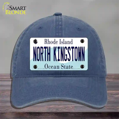 North Kingstown Rhode Island State Novelty License Plate Hat Unconstructed Cotton / Navy