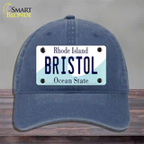 Bristol Rhode Island State Novelty License Plate Hat Unconstructed Cotton / Navy