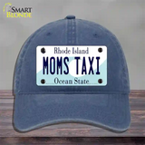 Moms Taxi Rhode Island State Novelty License Plate Hat Unconstructed Cotton / Navy