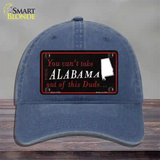 Alabama Dude Novelty License Plate Hat Unconstructed Cotton / Navy