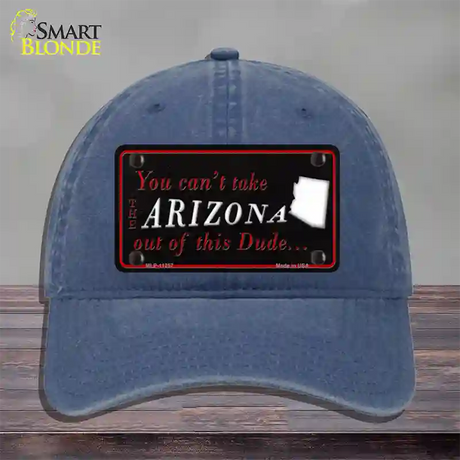 Arizona Dude Novelty License Plate Hat Unconstructed Cotton / Navy