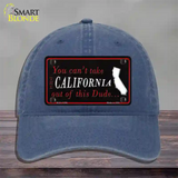 California Dude Novelty License Plate Hat Unconstructed Cotton / Navy