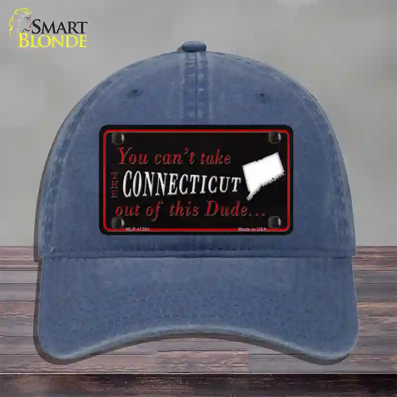 Connecticut Dude Novelty License Plate Hat Unconstructed Cotton / Navy