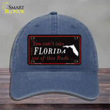 Florida Dude Novelty License Plate Hat Unconstructed Cotton / Navy