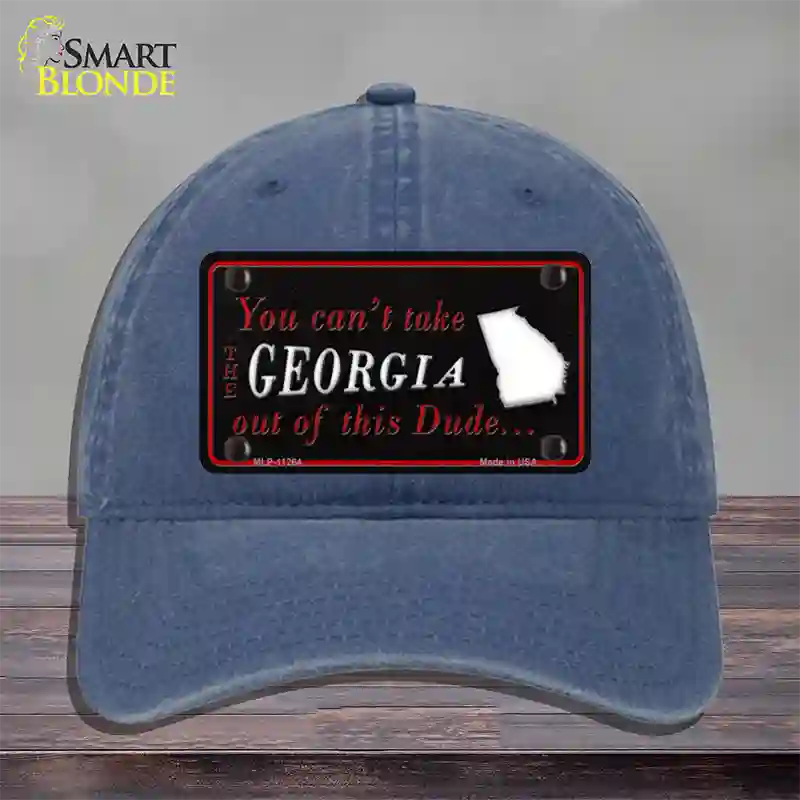 Georgia Dude Novelty License Plate Hat Unconstructed Cotton / Navy