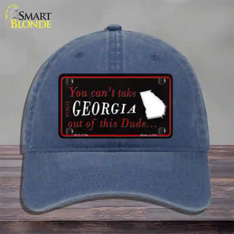 Georgia Dude Novelty License Plate Hat Unconstructed Cotton / Navy