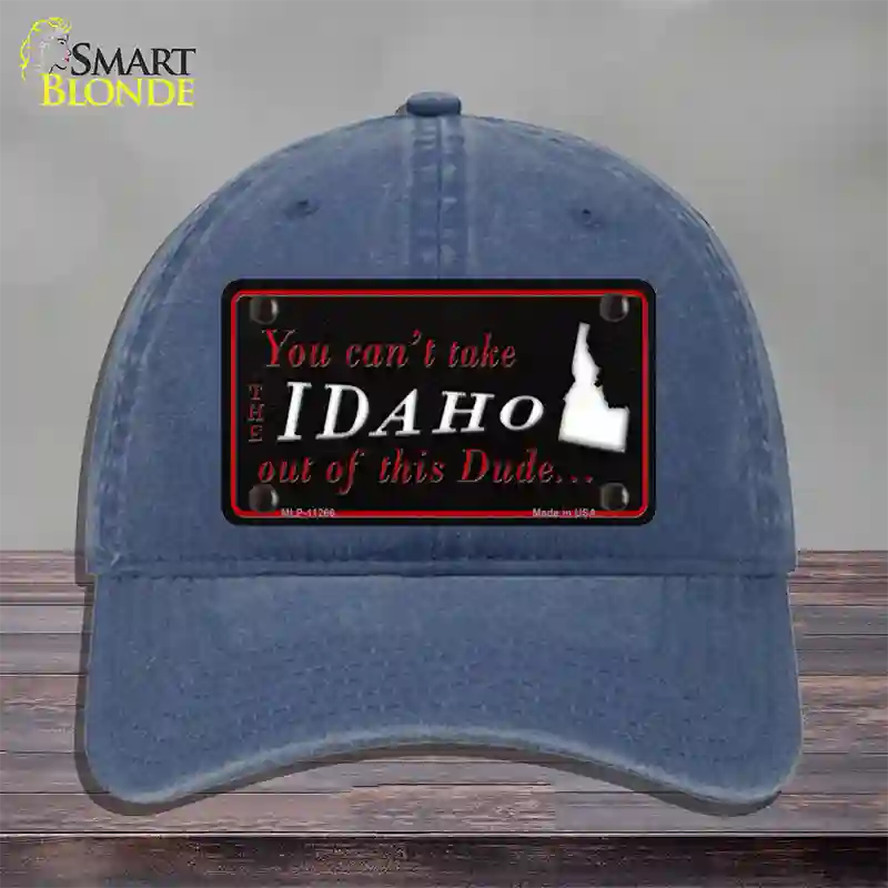 Idaho Dude Novelty License Plate Hat Unconstructed Cotton / Navy